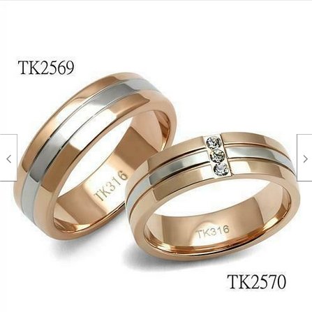 Jewellery Kingdom Ladies Band Ladies 6mm 14kt Cz Stainless Steel Wedding Ring (Rose Gold) - Rings - British D'sire