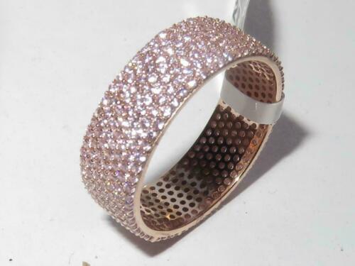 Jewellery Kingdom Ladies Band Pink Sapphire Sterling Silver Full Eternity Rose Gold Ring Secondary image