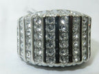 Jewellery Kingdom Ladies Band Stainless Steel Silver Cubic Zirconia Cocktail Ring - Jewelry Rings - British D'sire