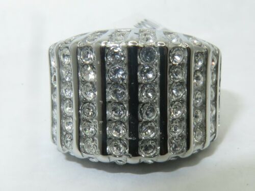 Jewellery Kingdom Ladies Band Stainless Steel Silver Cubic Zirconia Cocktail Ring - Jewelry Rings - British D'sire