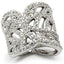 Jewellery Kingdom Ladies Band Sterling Silver Cz Pave Sparkling Comfort Wide Clear Ring - Jewelry Rings - British D'sire