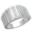 Jewellery Kingdom Ladies Band Sterling Silver Pave Cubic Zirconia Stamped Open Ring - Jewelry Rings - British D'sire