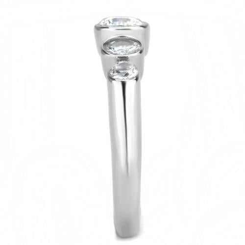Jewellery Kingdom Ladies Bezel Band 2.30K Stainless Steel Ring (Silver) - Rings - British D'sire