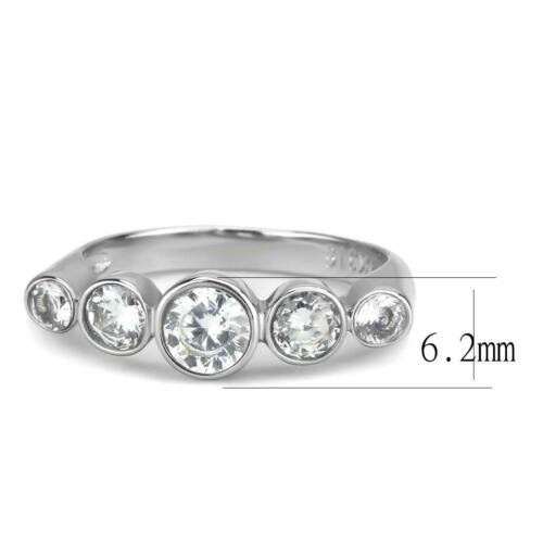 Jewellery Kingdom Ladies Bezel Band 2.30K Stainless Steel Ring (Silver) - Rings - British D'sire