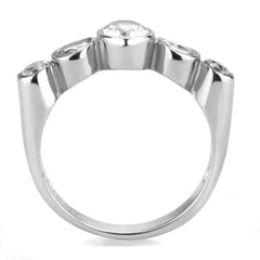 Jewellery Kingdom Ladies Bezel Band 2.30K Stainless Steel Ring (Silver) - Rings - British D'sire