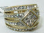 Jewellery Kingdom Ladies Bezel Dome Cubic Zirconia Comfort Sparkling Dress Ring (Gold) - Jewelry Rings - British D'sire