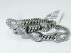 Jewellery Kingdom Ladies Bezel Stacking Blackened Band Stainless Steel Rope Ring - Jewelry Rings - British D'sire