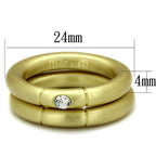 Jewellery Kingdom Ladies Black Band Set Matt Gold Stacking Jill Zarin Designer 2pcs Cz Bands - Jewelry Rings - British D'sire