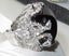 Jewellery Kingdom Ladies Black Cocktail Cz 4 Carat Statement Jet Square Rhodium Silver Ring - Jewelry Rings - British D'sire