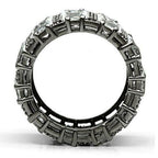 Jewellery Kingdom Ladies Black Wide Band 20mm Oval Cz Stones All Round Stainless Steel Ring - Jewelry Rings - British D'sire