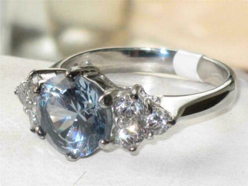 Jewellery Kingdom Ladies Blue Topaz 3k Stainless Steel Ring (Silver) - Rings - British D'sire