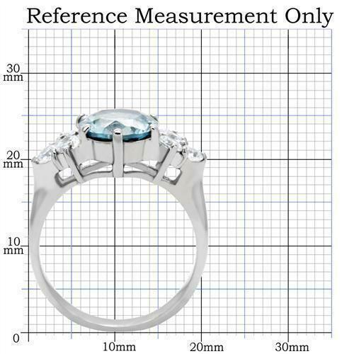 Jewellery Kingdom Ladies Blue Topaz 3k Stainless Steel Ring (Silver) - Rings - British D'sire