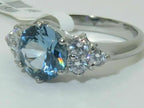 Jewellery Kingdom Ladies Blue Topaz 3k Stainless Steel Ring (Silver) - Rings - British D'sire