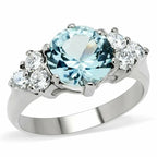 Jewellery Kingdom Ladies Blue Topaz 3k Stainless Steel Ring (Silver) - Rings - British D'sire