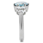Jewellery Kingdom Ladies Blue Topaz 3k Stainless Steel Ring (Silver) - Rings - British D'sire