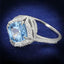 Jewellery Kingdom Ladies Blue Topaz Cushion Cut 1.50k Ring (Silver) - Rings - British D'sire