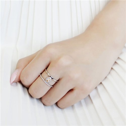 Jewellery Kingdom Ladies Champagne Oval Brown Pave Open 50 Carat Stainless Steel Ring - Jewelry Rings - British D'sire