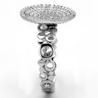 Jewellery Kingdom Ladies Circle Cubic Zirconia Sterling Silver Pave Super Handmade Ring - Jewelry Rings - British D'sire