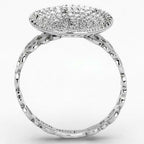 Jewellery Kingdom Ladies Circle Cubic Zirconia Sterling Silver Pave Super Handmade Ring - Jewelry Rings - British D'sire