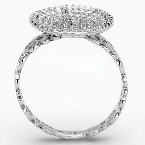 Jewellery Kingdom Ladies Circle Cubic Zirconia Sterling Silver Pave Super Handmade Ring - Jewelry Rings - British D'sire