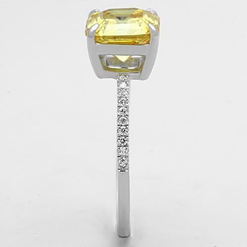 Jewellery Kingdom Ladies Citrine Asscher Ct Sterling Engagement Solitaire 2 Carat Ring (Silver) Secondary image
