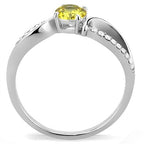 Jewellery Kingdom Ladies Citrine Solitaire 2 Carat Cz Stainless Steel Ring Silver (Yellow) - Jewelry Rings - British D'sire