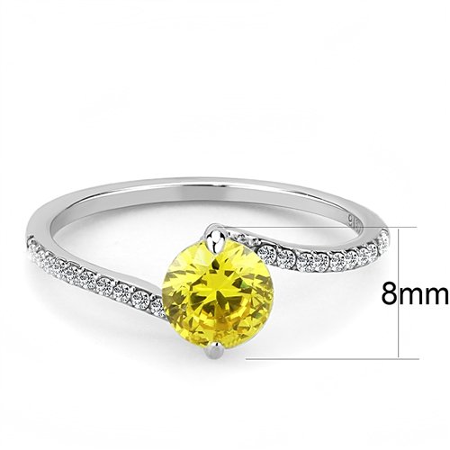 Jewellery Kingdom Ladies Citrine Solitaire 2.25 Carat Stainless Steel Cubic Zirconia Ring Secondary image