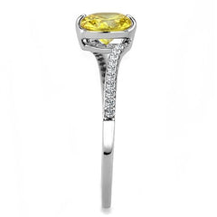 Jewellery Kingdom Ladies Citrine Solitaire 225 Carat Stainless Steel Cubic Zirconia Ring - Jewelry Rings - British D'sire