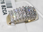 Jewellery Kingdom Ladies Cluster Cathedral Shape Dress Sparkling Ring 1.5k (Gold) - Jewelry Rings - British D'sire
