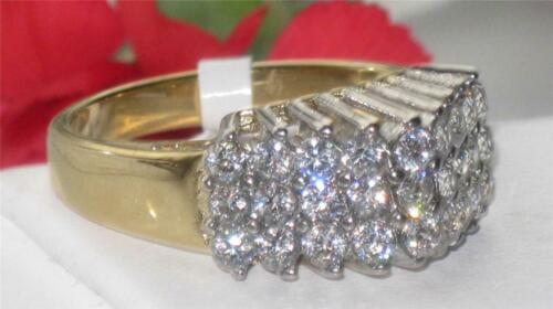 Jewellery Kingdom Ladies Cluster Cathedral Shape Dress Sparkling Ring 1.5k (Gold) - Jewelry Rings - British D'sire