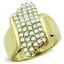 Jewellery Kingdom Ladies Cluster Clear Sparkling 18kt Comfort Ring (Gold Band) - Jewelry Rings - British D'sire