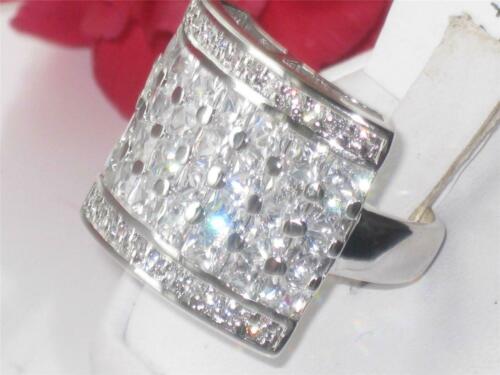 Jewellery Kingdom Ladies Cocktail Princess Cubic Zirconia Super Sparkling Ring (silver) - Jewelry Rings - British D'sire
