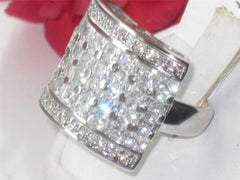 Jewellery Kingdom Ladies Cocktail Princess Cubic Zirconia Super Sparkling Ring (silver) - Jewelry Rings - British D'sire