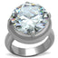 Jewellery Kingdom Ladies Cocktail Solitaire 19 Carat Big Cubic Zirconia Stainless Steel Statement Ring - Jewelry Rings - British D'sire
