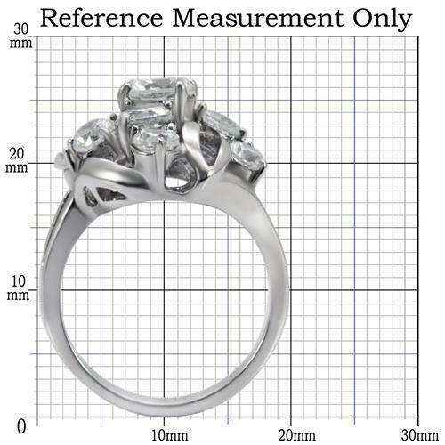 Jewellery Kingdom Ladies Cocktail Solitaires 6 Carat Cz Scattered Stainless Steel Silver Ring - Jewelry Rings - British D'sire