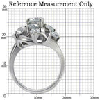 Jewellery Kingdom Ladies Cocktail Solitaires 6 Carat Cz Scattered Stainless Steel Silver Ring - Jewelry Rings - British D'sire