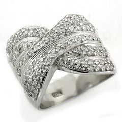 Jewellery Kingdom Ladies Cocktail Sterling Silver Cubic Zirconia Comfort Ring - Jewelry Rings - British D'sire