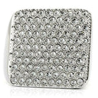 Jewellery Kingdom Ladies Cocktail Super Sparkling Pave Rhodium Cubic Zirconnia Ring (Silver) - Jewelry Rings - British D'sire