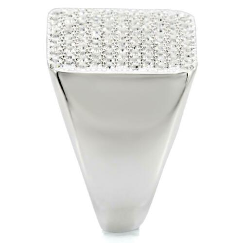 Jewellery Kingdom Ladies Cocktail Super Sparkling Pave Rhodium Cubic Zirconnia Ring (Silver) - Jewelry Rings - British D'sire