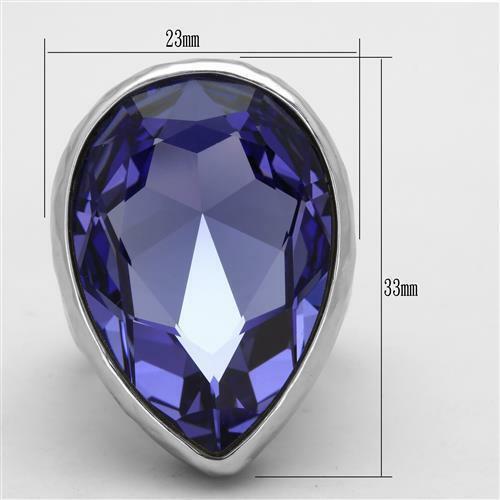 Jewellery Kingdom Ladies Cocktail Tanzanite Purple 2.5 Carat Stainless Steel Bezel Ring Secondary image