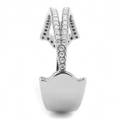 Jewellery Kingdom Ladies Contemporary Sparkle Cubic Zircon Ring Band (Silver) - Rings - British D'sire