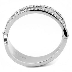 Jewellery Kingdom Ladies Contemporary Sparkle Cubic Zircon Ring Band (Silver) - Rings - British D'sire