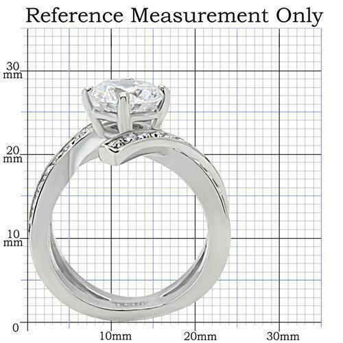 Jewellery Kingdom Ladies Cross Over Cubic Zirconia 1.5k Ring (Silver) - Rings - British D'sire