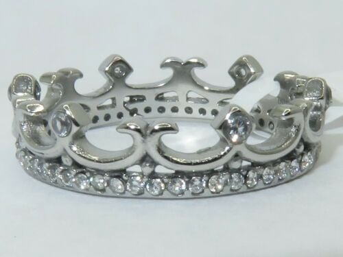 Jewellery Kingdom Ladies Crown Band Full Eternity Tiera Ring (Silver) - Rings - British D'sire Main image