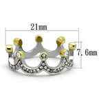 Jewellery Kingdom Ladies Crown Band Gold Teira Full Eternity Cz Stainless Steel Silver Ring - Jewelry Rings - British D'sire