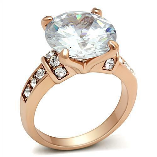 Jewellery Kingdom Ladies Cubic Zirconia 8K Solitaire Accents Sparkling Realistic Ring (Gold) Secondary image