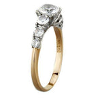 Jewellery Kingdom Ladies Cubic Zirconia Anniversary 35 Carat Clear Sparkling Ring (Rose Gold) - Rings - British D'sire