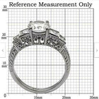 Jewellery Kingdom Ladies Cubic Zirconia Anniversary Stainless Steel Princess Round Ring - Rings - British D'sire