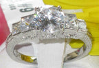 Jewellery Kingdom Ladies Cubic Zirconia Anniversary Stainless Steel Princess Round Ring - Rings - British D'sire
