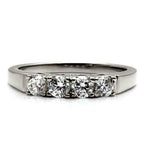 Jewellery Kingdom Ladies Cubic Zirconia Band Eternity Anniversary Stainless Steel Stacking Ring (Silver) - Rings - British D'sire